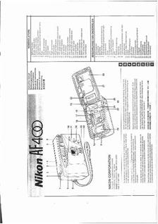 Nikon AF 400 manual. Camera Instructions.